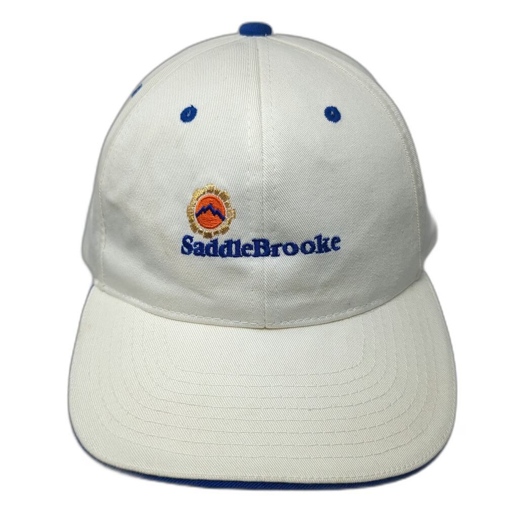 Town Talk SaddleBrooke White Baseball Cap One Size Strapback Mountain Logo Hat